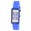 Rectangle Dial Quartz Wrist Watch with Soft Plasti