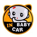 Cute Face Baby in Car Design Reflective Car Sticke