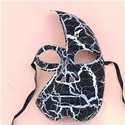 Spray Paint Crack Half Face Mask for Ball Party Al