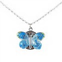 Butterfly Shaped Quartz Pocket Watch with Chain Be