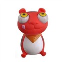 Funny Rubber Toy - Tiger with Convex Eyes (Red)