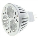 Aluminum MR16 12V 3-LED Red Light Bulb