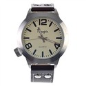 Quartz Wrist Watch for Man with Round White Dial &