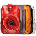 Beautiful Rose Style Bright Leather Protective Cas