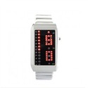 Stainless Steel Wrist Watch for Man with Red LED L