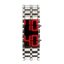 Stainless Steel LED Watch for Man with Red Light D