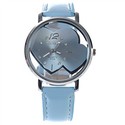 WoMaGe9729 Double-heart Style Dial Quartz Wrist Wa