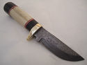 Pioneer Custom Made Damascus Steel Hunting Knife N