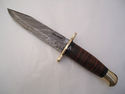 Pioneer Custom Made Damascus Steel Hunting Knife N