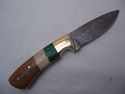 Pioneer Custom Made Damascus Steel Hunting Knife N