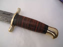 Pioneer Custom Made Damascus Steel Hunting Knife N