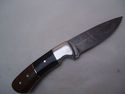 Pioneer Custom Made Damascus Steel Hunting Knife N