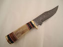 Pioneer Custom Made Damascus Steel Hunting Knife N