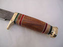 Pioneer Custom Made Damascus Steel Hunting Knife N