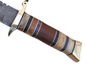 Pioneer Custom Made Damascus Steel Hunting Knife N