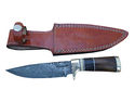 Pioneer Custom Made Damascus Steel Hunting Knife N