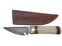 Pioneer Custom Made Damascus Steel Hunting Knife N