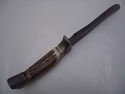 Pioneer Custom Made Damascus Steel Hunting Knife N