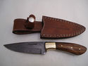 Pioneer Custom Made Damascus Steel Hunting Knife N