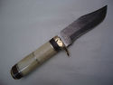 Pioneer Custom Made Damascus Steel Hunting Knife N