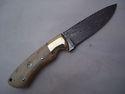 Pioneer Custom Made Damascus Steel Hunting Knife N