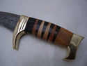  Pioneer Custom Made Damascus Steel Hunting Knife 