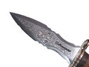 Pioneer Custom Made Damascus Steel Hunting Knife N