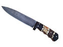 Pioneer Custom Made Damascus Steel Hunting Knife N