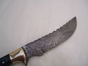 Pioneer Custom Made Damascus Steel Hunting Knife N