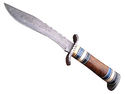 Pioneer Custom Made Damascus Steel Hunting Knife,W