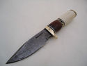  Pioneer Custom Made Damascus Steel Hunting Knife 