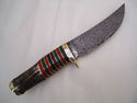 Pioneer Custom Made Damascus Steel Hunting Knife N