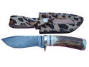 Pioneer Custom Made Damascus Steel Hunting Knife N