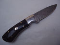 Pioneer Custom Made Damascus Steel Hunting Knife N