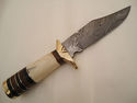 Pioneer Custom Made Damascus Steel Hunting Knife N