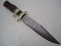 Pioneer Custom Made Damascus Steel Hunting Knife N