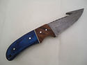 Pioneer Custom Made Damascus Steel Hunting Knife N