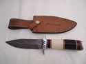 Pioneer Custom Made Damascus Steel Hunting Knife N