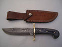 Pioneer Custom Made Damascus Steel Hunting Knife N