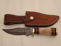 Pioneer Custom Made Damascus Steel Hunting Knife N