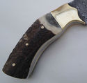 Pioneer Custom Made Damascus Steel Hunting Knife N