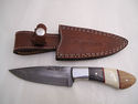 Pioneer Custom Made Damascus Steel Hunting Knife N