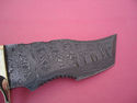 Pioneer Custom Made Damascus Steel Hunting Knife N