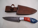 Pioneer Custom Made Damascus Steel Hunting Knife N