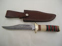 Pioneer Custom Made Damascus Steel Hunting Knife N