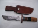 Pioneer Custom Made Damascus Steel Hunting Knife N