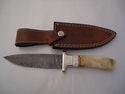 Pioneer Custom Made Damascus Steel Hunting Knife,N