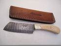 Pioneer Custom Made Damascus Steel Hunting Knife,N