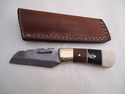 Pioneer Custom Made Damascus Steel Hunting Knife N