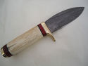 Pioneer Custom Made Damascus Steel Hunting Knife N